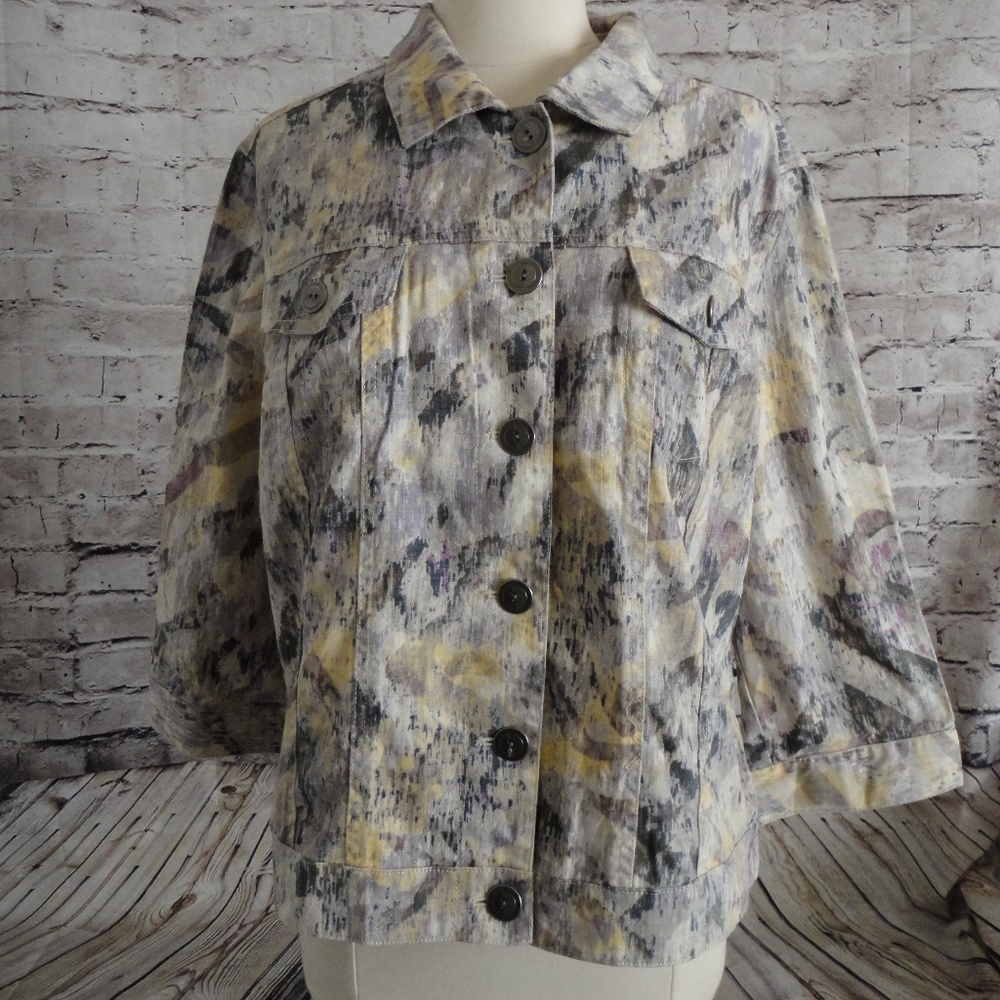 CHICOS Women's Spring Jean Jacket Size 2 M